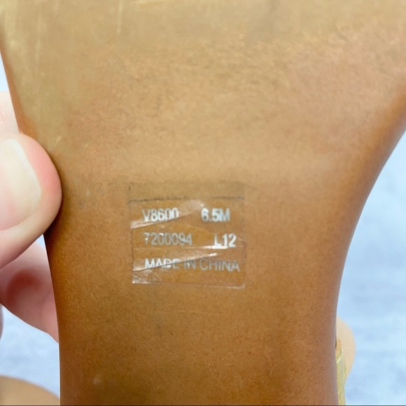 Rachel Zoe tan & gold leather strappy sandal 6.5 - Picture 10 of 12